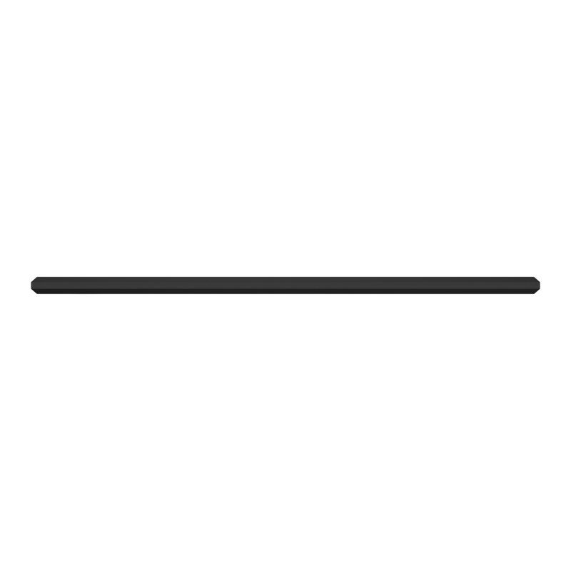 Satin Black Solid Brass Appliance Pull with Mounting Hardware