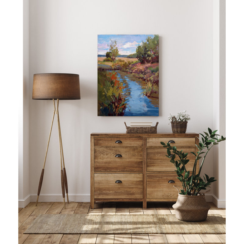 John Beard Collection''s Marsh Colors On Giclee Canvas Hand Embellished Art, 30" H x 24" W x 1" D, Wrapped Canvas