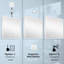 Azamat 30"H Recessed or Surface Mount Frameless LED Medicine Cabinet With  Adjustable Shelves-505742994-505742995