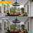 20" Black Industrial Outdoor Ceiling Fan with Remote and LED Lights, 6 Speeds DC Motor Waterproof Caged Ceiling Fan for Patios