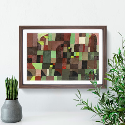 Red and Green Architecture by Paul Klee - Framed Print