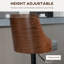 Ensemble de tabourets de bar pivotants réglables polyvalents avec dossier capitonné et repose-pieds pour toutes les occasions