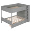 Lit superposé double avec 2 tiroirs et armoire multicouche, gris-112416138-112416141
