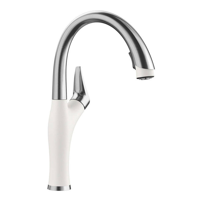 Robinet de cuisine à double jet Artona, 1,5 gallons par minute, Blanc