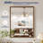 Walnut Wood Grain Framed Rectangle Bathroom Mirror, Wall Mounted Vanity Mirror with 4 MM Tempered Glass-1774377209