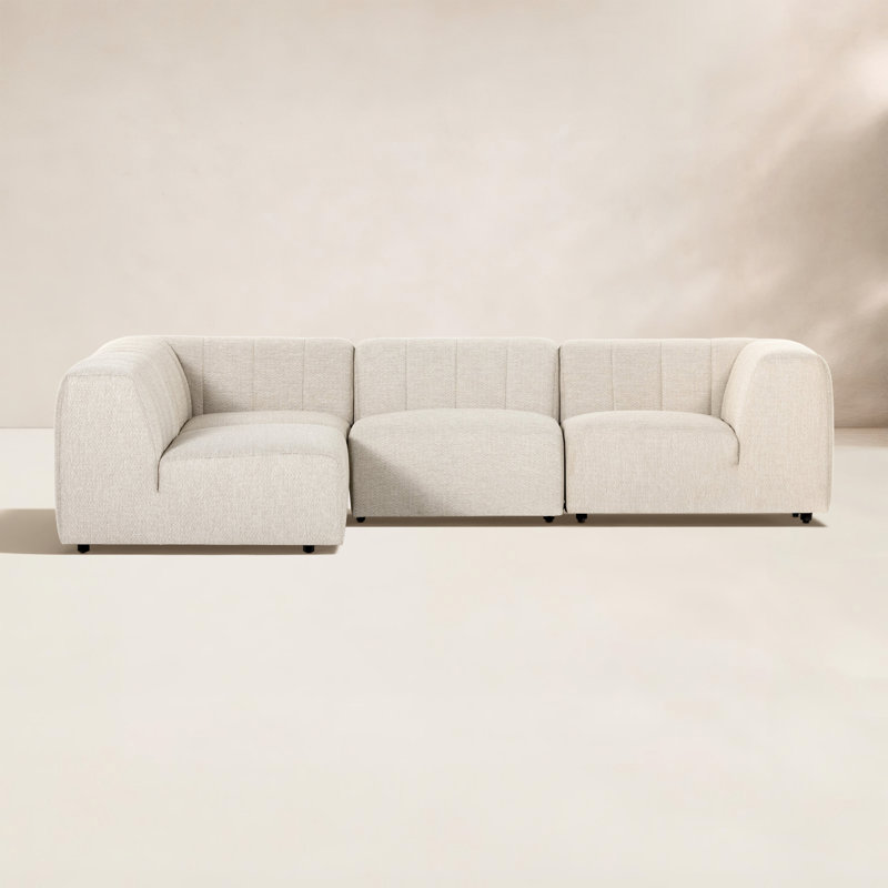 Gwen Outdoor 4 PC Sectional-Faye Sand, Faye Sand