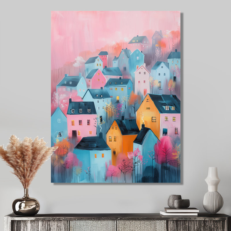 Scandinavian Nordic Style Homes In The City VI - Art mural scandinave, Toile tendue, 20" H x 12" W