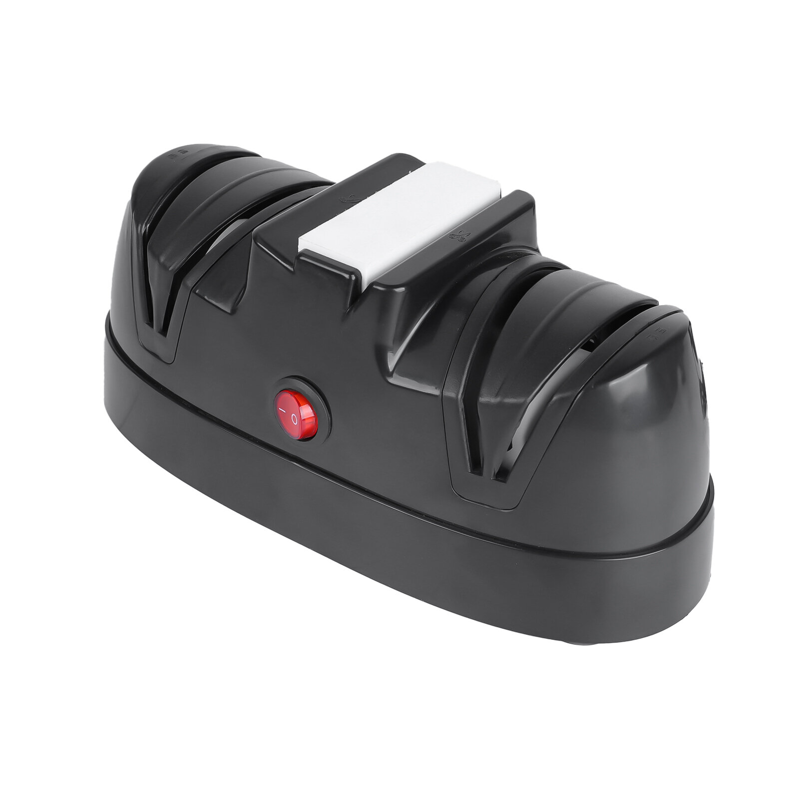 Knife Sharpener w/ Non-Slip Suction Cup, Hands Free 2-Stage