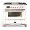 Cuisinière ILVE Majestic III Série 36 po à double combustible avec 6 brûleurs scellés et plaque de cuisson (gaz naturel, porte vitrée)