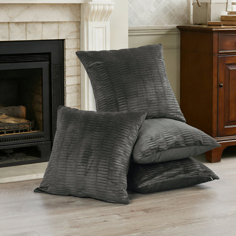Housse de coussin en velours plissé, Métal industriel
