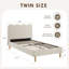 Lit simple tapissier Wave-129723435