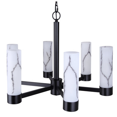 Lustre classique / traditionnel à 6 lumières à intensité variable Jaqueze