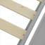 Lit superposé simple au-dessus d'un lit double en bois massif gris classique avec tiroirs de rangement, échelle et garde-corps pour chambres