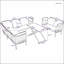 Ensemble de canapé modulaire d'extérieur 5 pièces 5 pièces