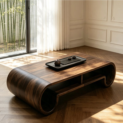 Medieval style solid wood coffee table