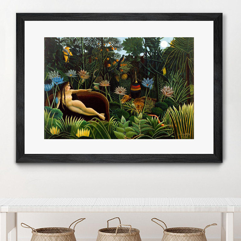 «The Dream, 1910» mat et encadré 36 po x 24 po, Noir