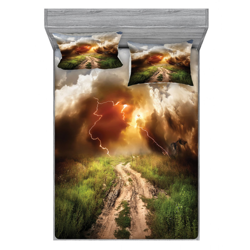 Microfiber Sheet Set, Queen Sheet Set with Fitted Sheet