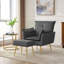 Fauteuil rembourré avec repose-pieds Vaishal-89242794