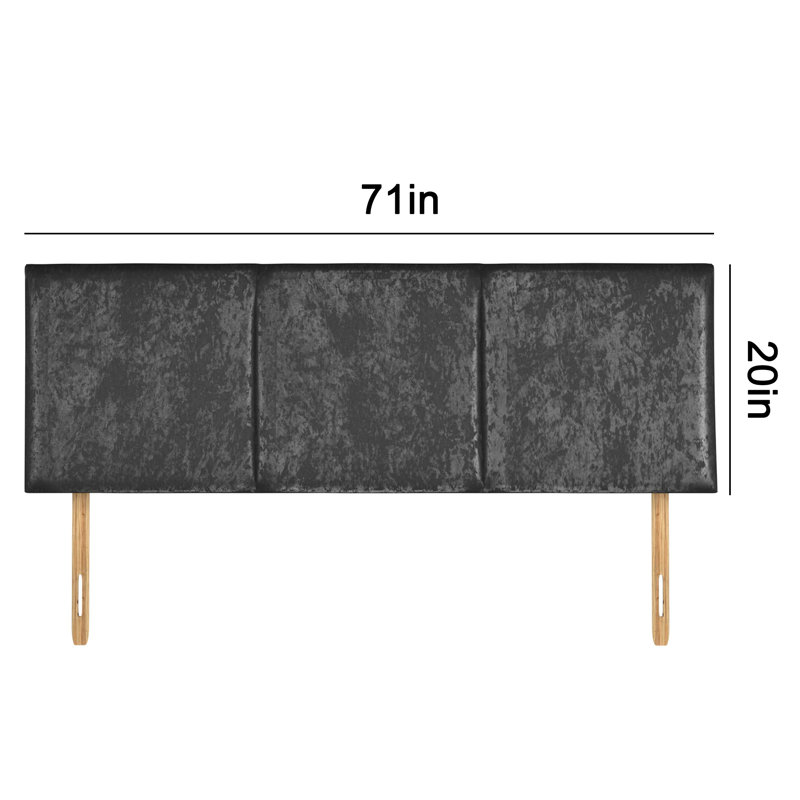 Beriguette King Upholstered Headboard, Crushed Gungrey