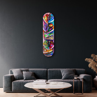 Elegant Decorative Tempered Glass Painting, 7.9 x 31.5 inches | 100% Tempered Glass (Thickness: 0.16 inches) | UV Printed Design, Perfect for Home Décor & Wall Art, Durable and Stylish Addition to Any Room