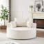 Fauteuil convertible une place, chenille 55'l, sans assemblage, doux pour le salon, beige, une place en chenille moelleuse de 55'l, installation facile.