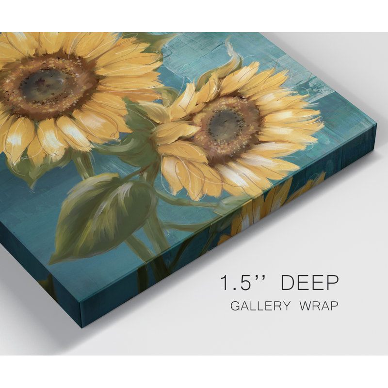 Tournesol II - reproduction d'art sur toile tendue, H 24 po x l 24 po x P 1 po