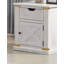 Table de bout de style rustique blanc antique avec table de bout et tiroirs