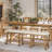 Fahrettin Rustic Distressed Pine  Upholstered Dining Bench-77096629-123187566