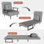 51 lits pliants gris avec 5 coussins ajustables et réglables, convertibles pour les gymnases à domicile (sièges supplémentaires), espace, finition rouille confortable, espace ergonomique, salon, chambre à coucher et bureau, rangement intelligent