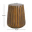 Table d'appoint d'extérieur d'intérieur - Table de bout durable de style souche d'arbre pour patio, jardin, salon, hauteur 16,61 po, finition grain de bois brun