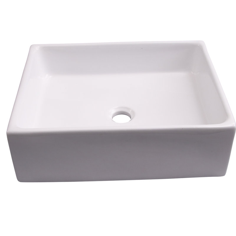 Barclay Redkey 14.62'' White Vitreous China Rectangular Bathroom Sink