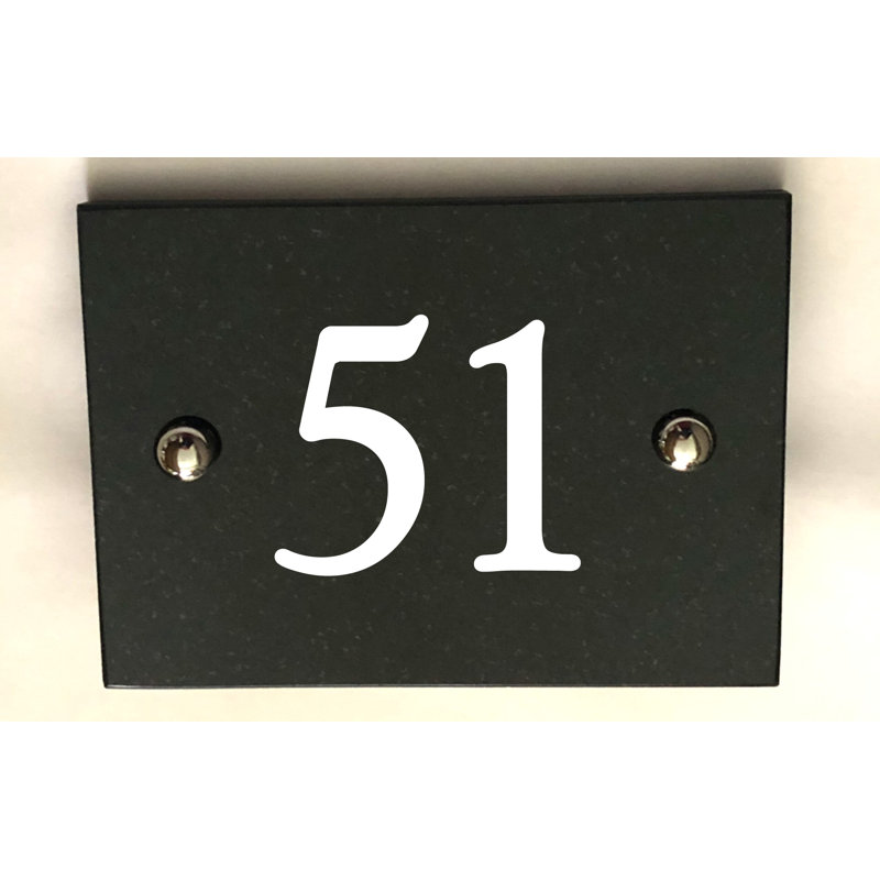 Brumby 10cm H Reflective Stone House Number, 51