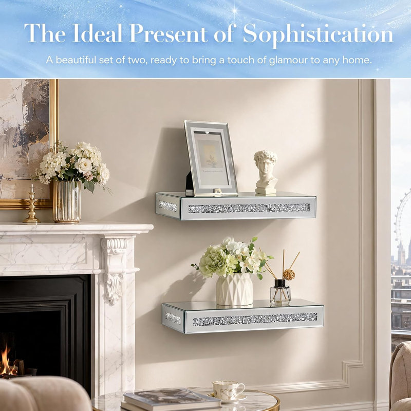 2 Piece Acrylic Floating Shelf