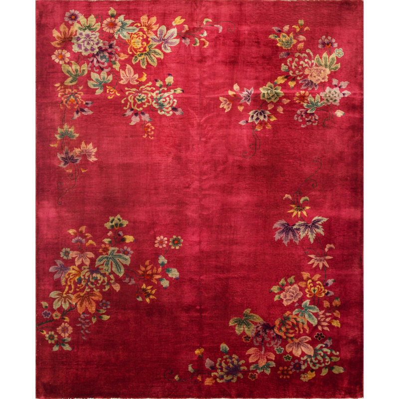 Antique Chinese - Art Deco Purple 1930s Rug