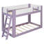 Lit superposé bas simple, lit superposé convertible en bois avec échelle réversible et barrières de sécurité, violet et blanc-1518713980-1518713981