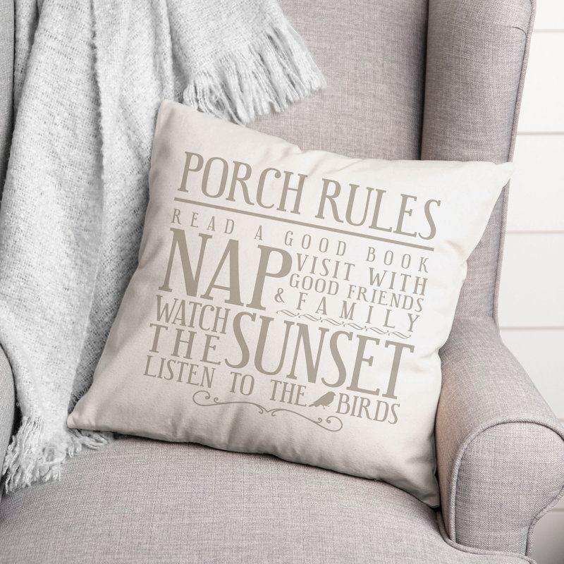 Outdoor Reversible Throw Pillow, White