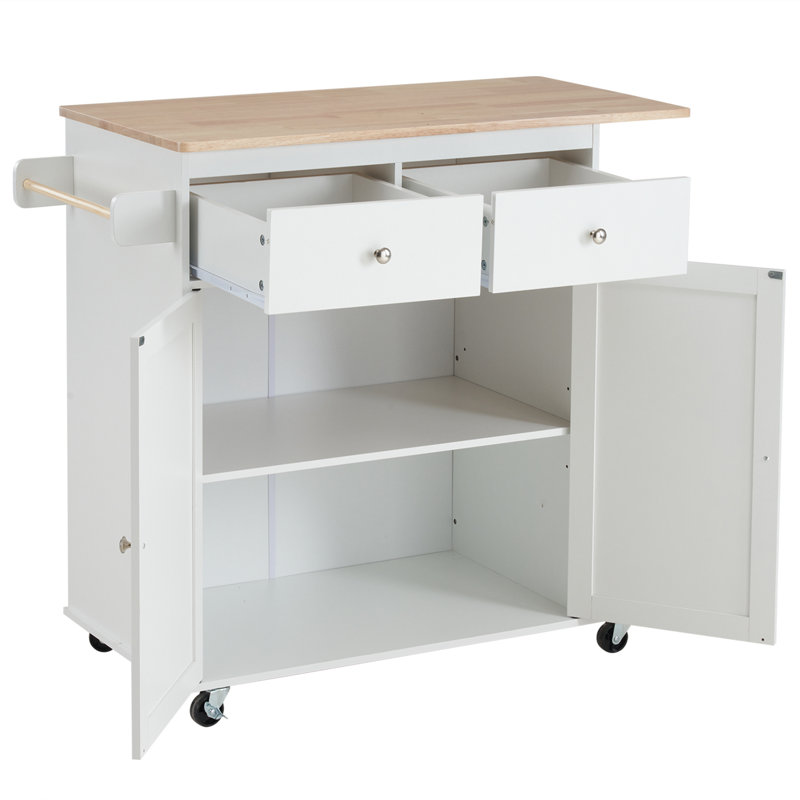 Brutsche Solid Wood Top Kitchen Cart