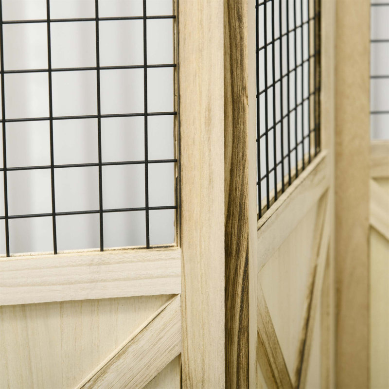Cloison 4 panneaux en bois massif l 57 po x H 0,75 po Polett