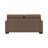Aubrye Upholstered Loveseat with 3 Pillows in Brown