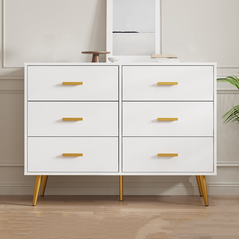 105.9 cm W Chest of 6 Drawers, White