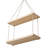 Larkinhurst 2-Tier Spruce Wood Hanging Wall Shelf