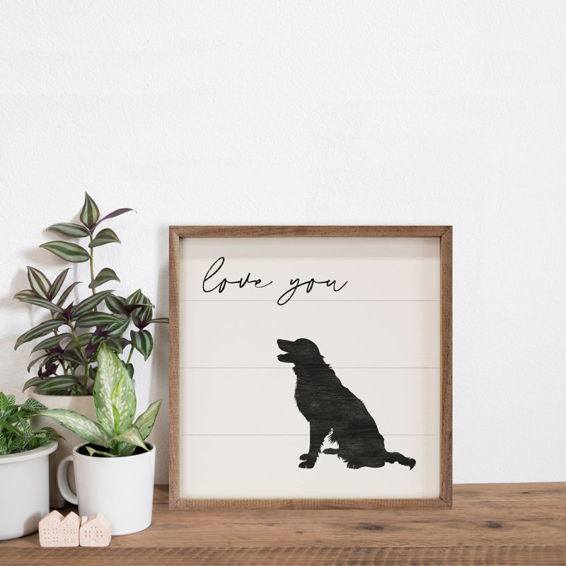 Love You Border Collie - blanc, H 4 po x l 4 po