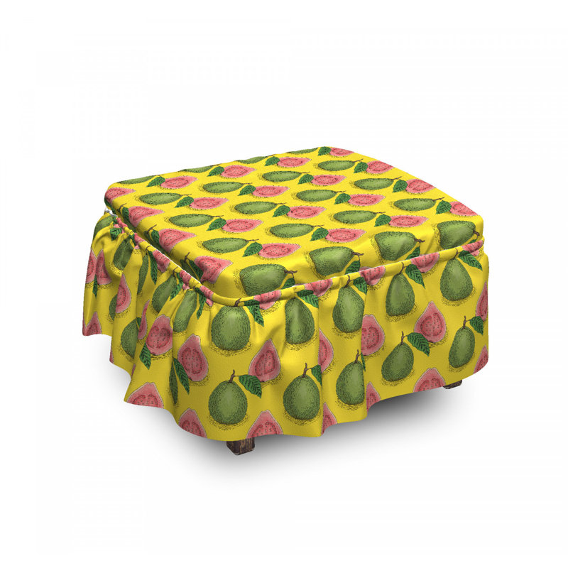 Housse pour repose-pieds guava fruits à feuilles mûrs