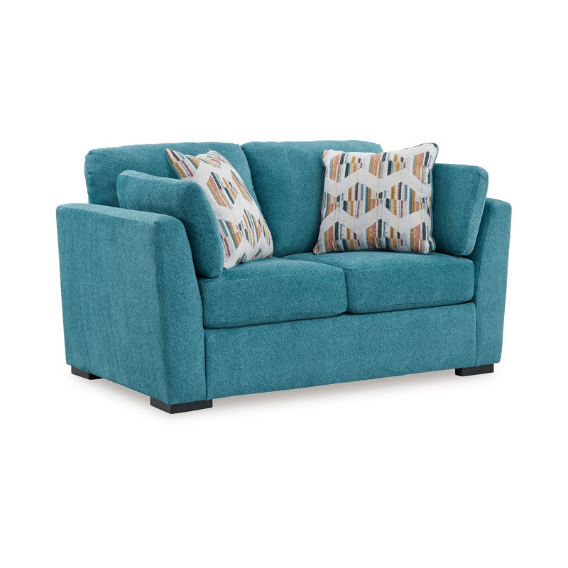 Dywan Upholstered 68'' Loveseat, Teal