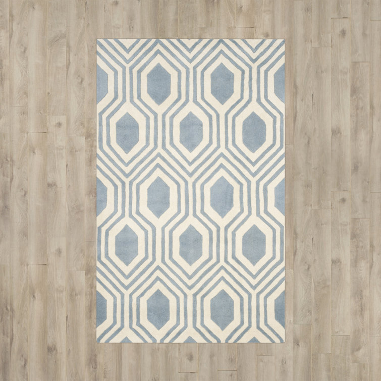 Deedie Hand Tufted Wool Geometric Rug