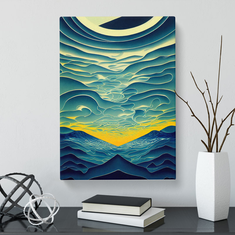 Unique Ocean Abstract Vol.1 - Wrapped Canvas, 50cm H x 35cm W x 3cm D