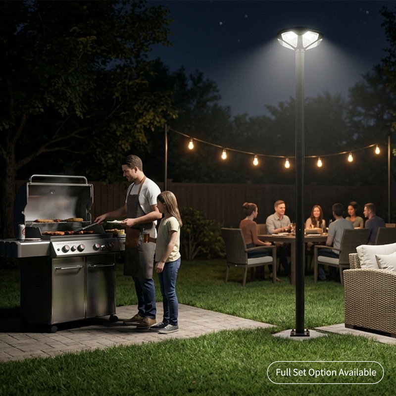 Fontane 16.5'' Diamond-shaped Dusk-to-Down Solar Lamp Post Head with Radar Sensor & Remote