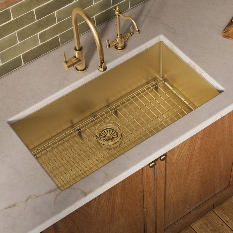Noah Plus 33" L x 18" W Dual Mount Kitchen Sink with Basket Strainer, Matte Black