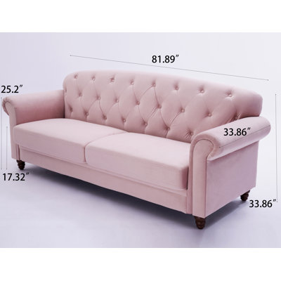Hildrun 81.89 " Velvet Sofa