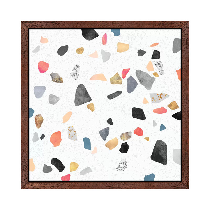 Terrazzo Treasure by Elisabeth Fredriksson - Print on Canvas, 45.72 cm H x 45.72 cm W, Brown Picture Framed